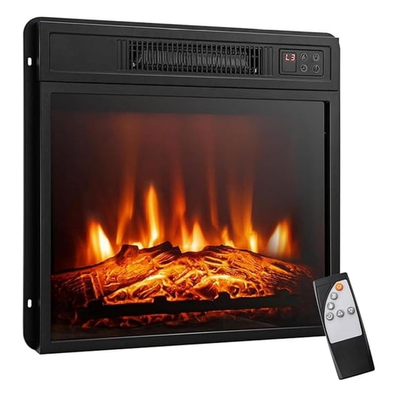 23 Inch Electric Fireplace Insert, Recessed Heater with 3 Adjustable 3D Flame Effects and , 0.5-6H Timer, 1400W Heating, Overheat Protection - Perfect for Living Room TV Stand