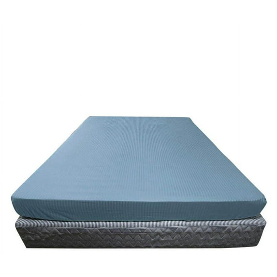 23 Inch Extra Deep Fitted Sheet/Bottom Sheet (Full, Stripe Light Blue) - 1800 Series Brushed Microfiber - Deep Pocket Fitted Sheet by The Great American Store