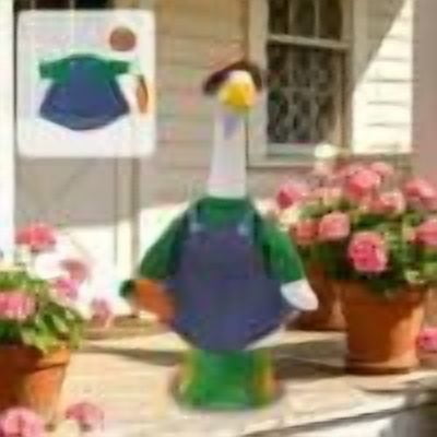 23 Inch Farm Denim Overalls Porch Goose Costume Set, Rustic Country Styling, Sturdy Long Lasting Polyester, Complete with Hat Carrot Prop for Courtyard Lawn and Independence Day Outdoor Decor