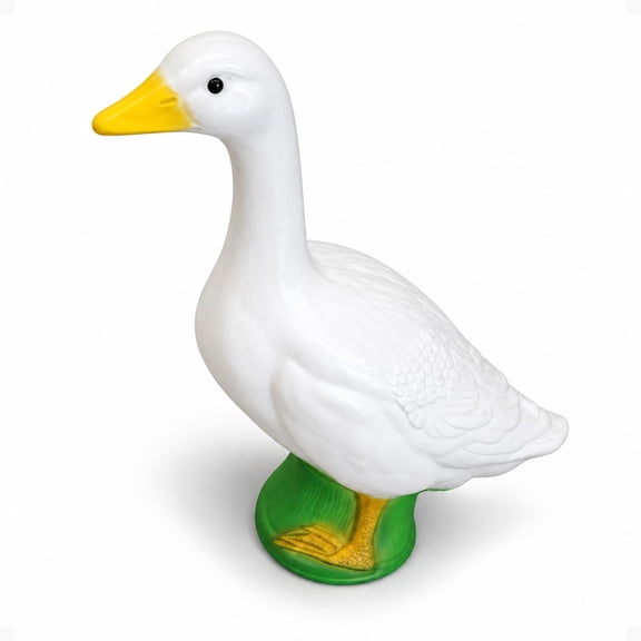 23 Inch Front Porch Goose Statue, Lawn Decor Figurine, White