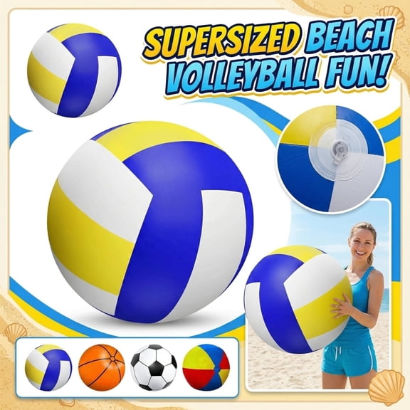 23 Inch Giant Inflatable Soccer Ball, Oversized Beach Ball for Pool Summer Outdoor Fun, Large Inflatable Football for Beach Pool Decoration, 1pc
