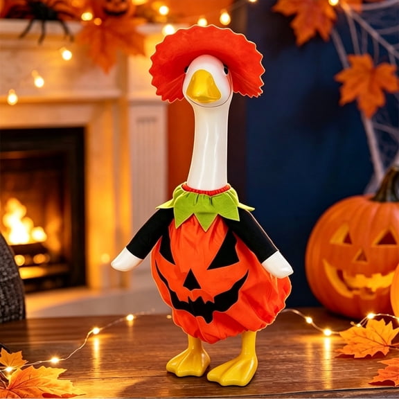 23 Inch Halloween Pumpkin Costume Set, Evil Pumpkin Outfit, Porch Decor, Soft Polyester Fabric, Reusable for Outdoor Halloween Display