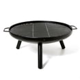 thumbnail image 1 of 23 Inch Outdoor Fire Pit, Durable Wood Burning Fireplace Bowl with Grill Rack for Patio Garden, Backyard, Porch , Camping, BBQ, Picnic Bonfire, 1 of 10