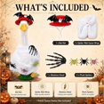 thumbnail image 1 of 23 Inch Porch Goose Halloween Outfit, Red Bat Wings Hat Festive Dress Up Costume for Goose Figurine, Porch Courtyard Decor (D), 1 of 6