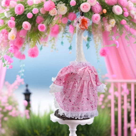 23 Inch Porch Goose With Outfit Large Decorative Garden Sculpture Seasonal Holiday For Home and Yard