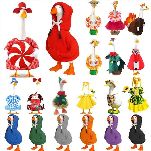 23 Inch Sunflower Porch Goose Outfits Cute Funny Porch Goose Clothes for Lawn Yard Patio Decoration Adorable Garden Goose Costume Fits Goose Statue for Summer Spring Outdoor Home Porch Decor, HAODEJW