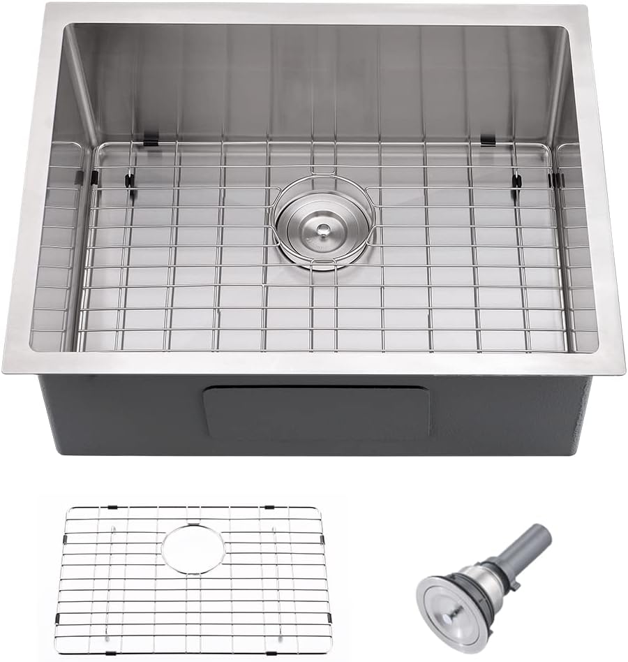 23 Inch Undermount Stainless Steel Kitchen Sink 23x18 Deep Stainless