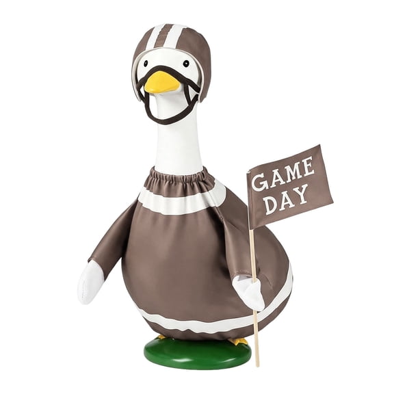 23 Inch Yard Goose Football Fan Costume Set, Front Porch Sports Theme Yard Decor