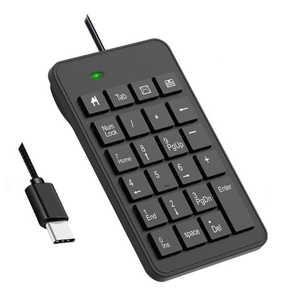 23 Keys Mini Numeric Type-C Wired Keyboard Mini Digital Numpad for Laptop Notebook Tablets Universal