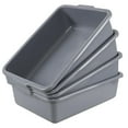 thumbnail image 1 of 23 L Large  Bus Tub, Restaurant Plastic Bus Box, Gray, 4 Packs, 1 of 14