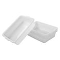 thumbnail image 1 of 23 L Plastic Rectangle Large Bus Box, White Large Commercial Bus Tub, 4-Pack, 1 of 7