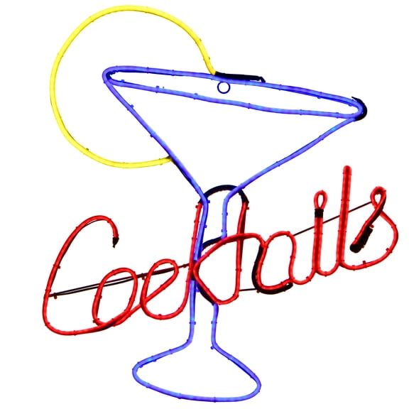 23" LED Light Strip Cocktails Sign