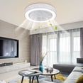 thumbnail image 1 of 23'' Modern Round Ceiling Fan with Light 3-Speed Remote Control Chandelier Lamp, 1 of 12