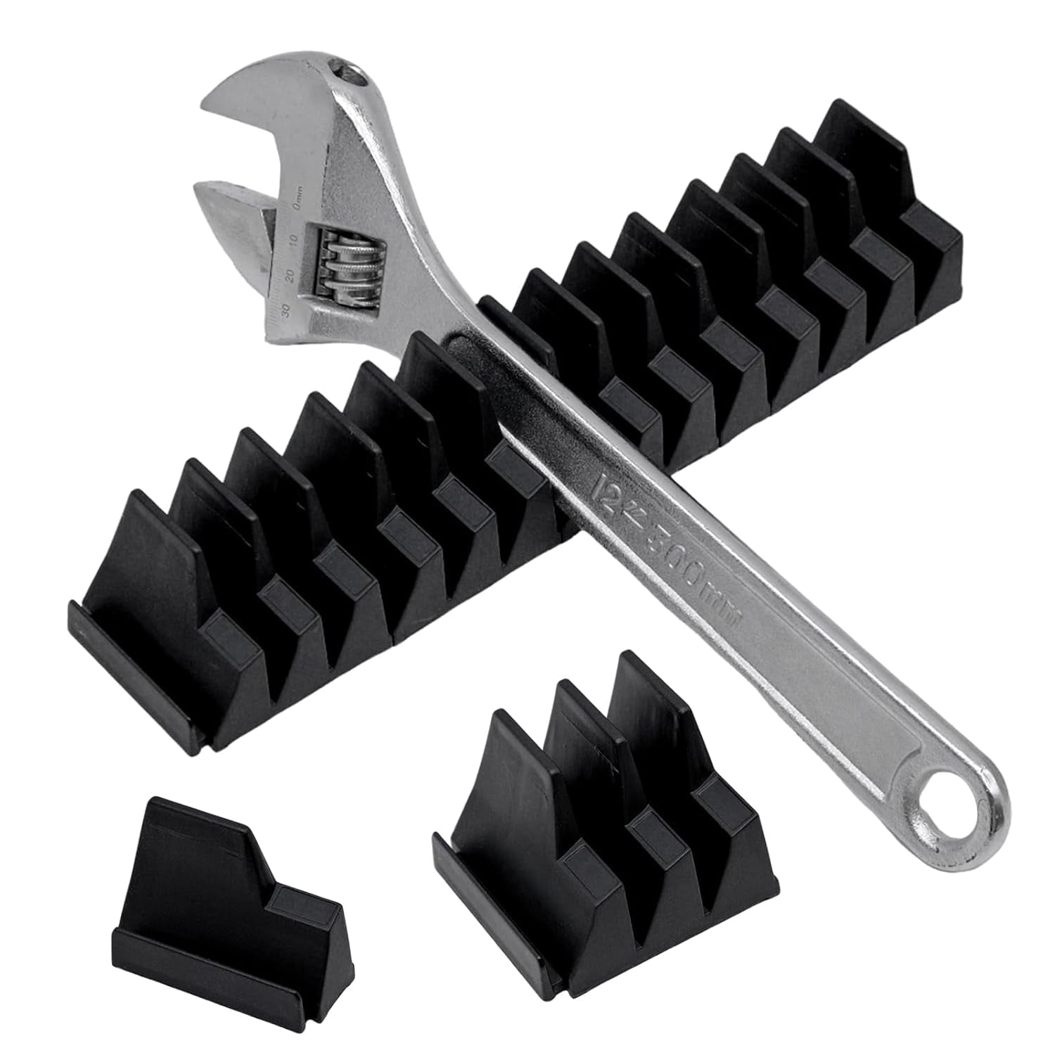 Wrench Organizer Set – 20-Piece Modular Tool Box Organizer With Labels & Magnetic Base, For Drawer Storage