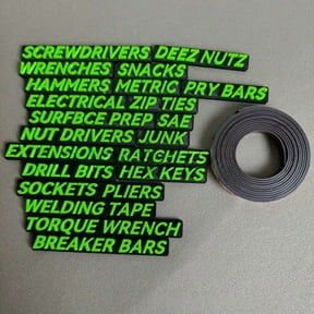 23 Pack of Magnetic Toolbox Labels, 3D Printed Magnetic Tool Box Labels, Reusable Toolbox Drawer Tags, Easy Tool Organization Accessories for Steel Tool Chests, Carts, Drawers, and Cabinets