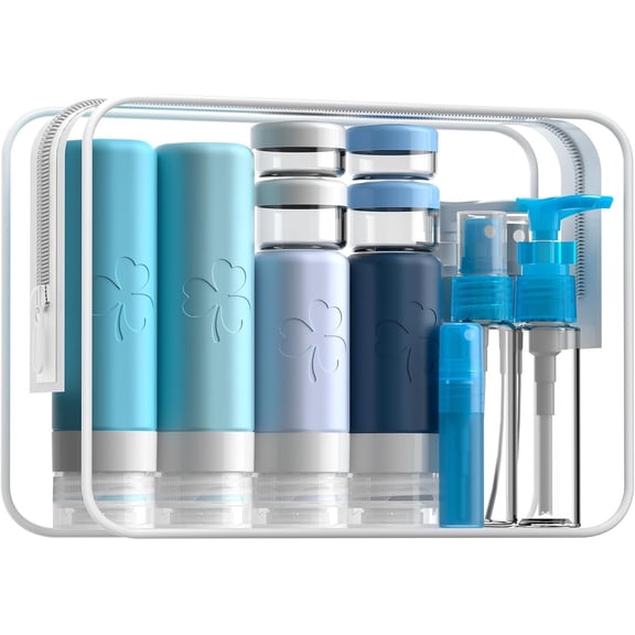 23 Pack Travel Bottles for Toiletries, TSA Approved Travel Size Toiletries with Toiletry Bag, Leak Proof Refillable Travel Essentials for Liquids Shampoo Conditioner Lotion