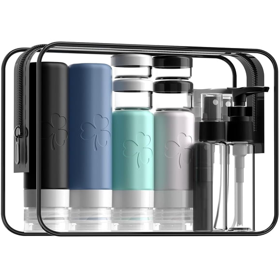 23 Pack Travel Bottles for Toiletries, TSA Approved Travel Size Toiletries with Toiletry Bag, Leak Proof Refillable Travel Essentials for Liquids Shampoo Conditioner Lotion