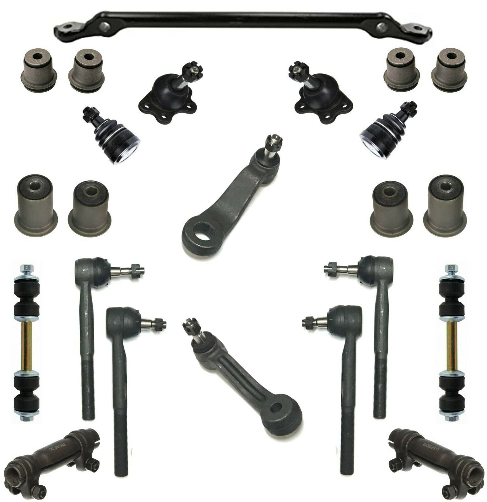 23 Pc Suspension Adjusting Sleeves Center Link Idler & Pitman Arms Upper & Lower Control Arm