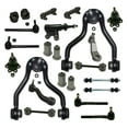 thumbnail image 1 of 23 Pc Suspension Front Lower Control Arm Bushings Tie Rod Ends Front & Rear Sway Bar Links Adjusting Sleeves Idler & Pitman Arm Control Arm with Ball Joints Fits select: 1993-1999 CHEVROLET SUBURBAN, 1 of 16