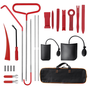 Car Tool Kit, 23 Pcs Emergency Car Tools Window Door Open Unlock, 68 inches Pull Hook J-Hook
