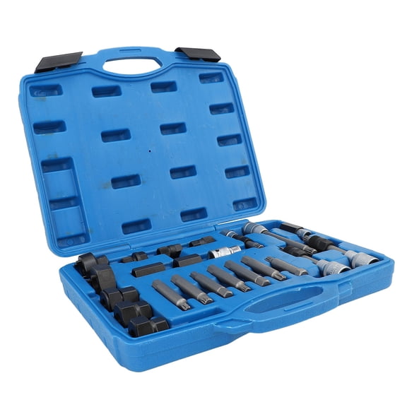 23-Piece Alternator Pulley Puller and Freewheel Decoupler Removal Socket Tool Set for Car Engine Repair