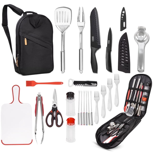 Clatine 23-Piece Outdoor BBQ Grill Tool Set with Organizer Case for ...