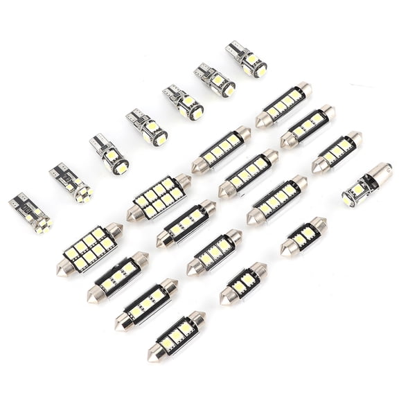 23-Piece LED Auto Interior Light Bulbs Kit Super Bright 6500K White Light Universal 12V Replacements for Car Dome Map License Plate Door Lamps (13.0 x 8.0 x 3.0 inches)