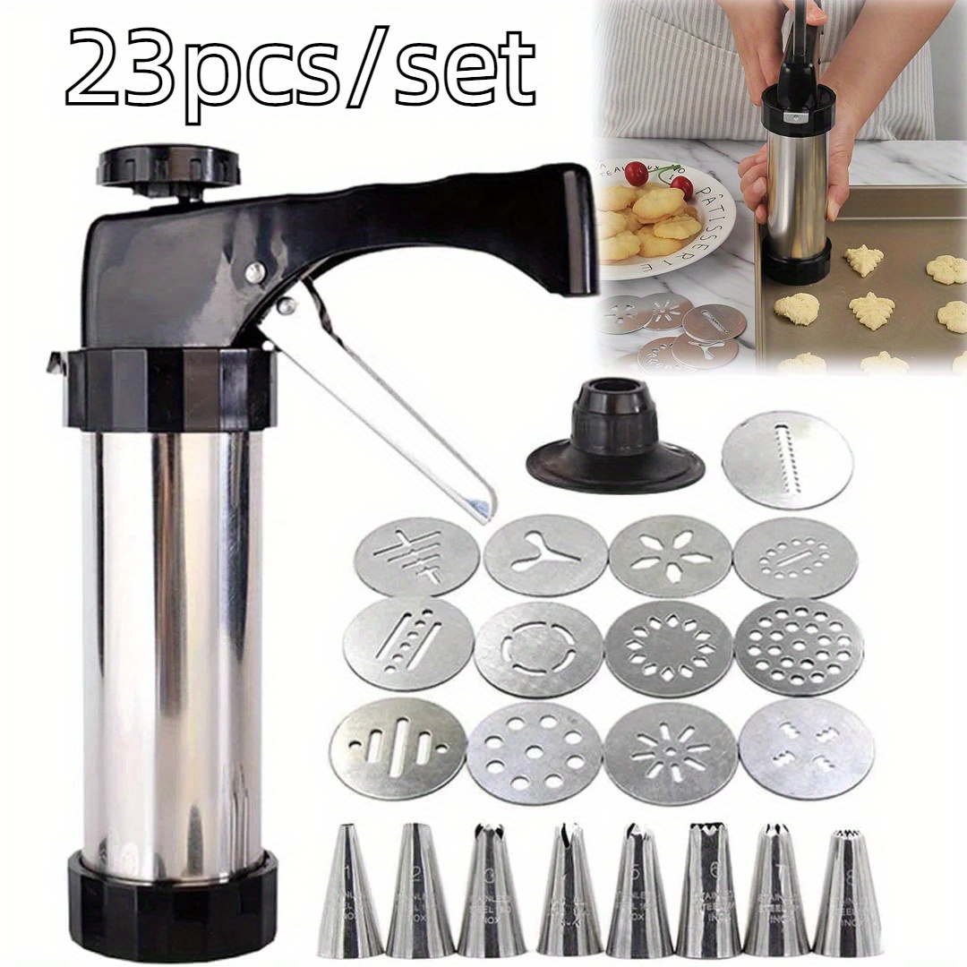 23Piece Stainless Steel Pastry Decorating Set Baking Squeezer with