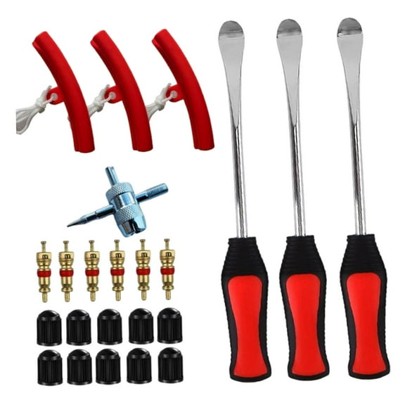 23 Pieces Tire Changing Spoon Portable Repair Tool Set Multipurpose Steel Construction for Car Motorcycle Farm Use