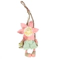 thumbnail image 1 of 23" Pink Green and Tan Spring Floral Hanging Sunflower Girl Decorative Figure, 1 of 1