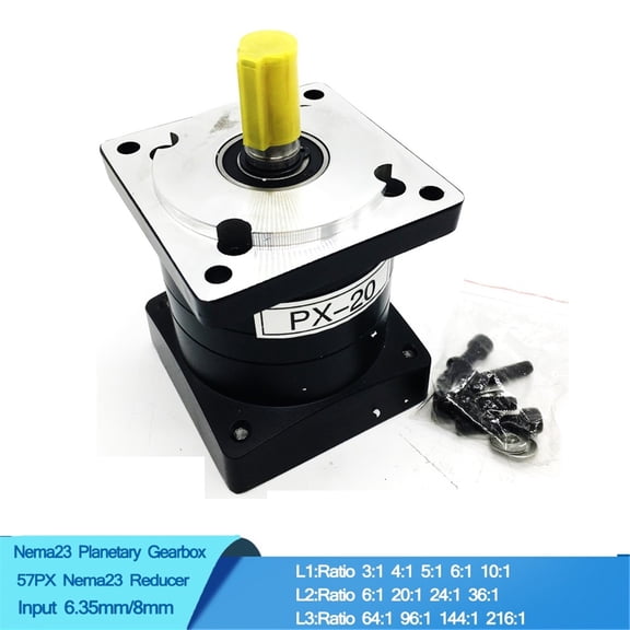 23 Planetary Gearbox Gear Speed Ratio 3 5 10~200:1 Stepper Motor Planetary Reducer Brushless Motor Step-down Gearbox ,Low Noise - RATIO 36 TO 1_INPUT 8MM