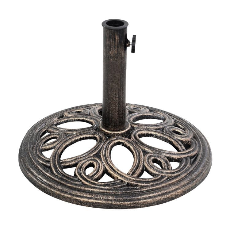 23 Pounds 17 3/4 Inch Round Umbrella Base Stand Bronze - Walmart.com