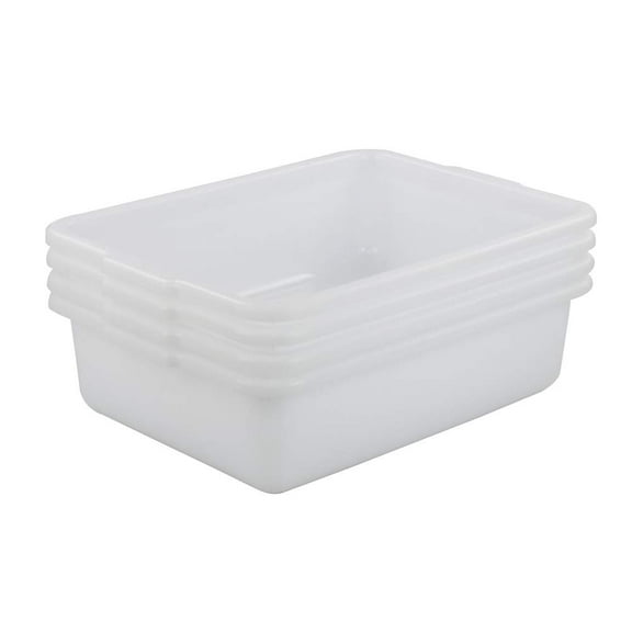 23 Quart Large Bus Tubs, Black Utility Bus Box Set of 4