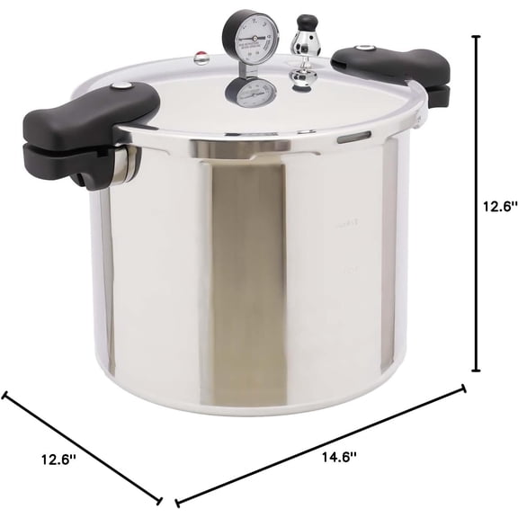 23 Quart Pressure Cooker Pressure Canner with Gauge Explosion Proof Safety Valve$$