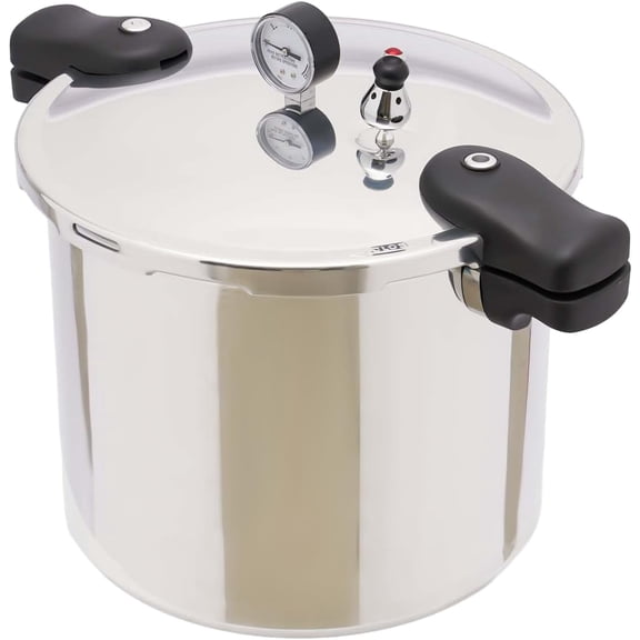 23 Quarts Pressure Canners for Canning, 90kpa Pressure Cooker with Gauge Release Valve Large Capacity Removable Lid Pressure Relief Window Pressure Gauge for Steam, Boil and Simmer Food