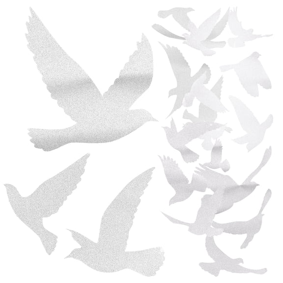 23 Sheets of Window Decals Anti collision Window Stickers Bird Shaped Window Decals