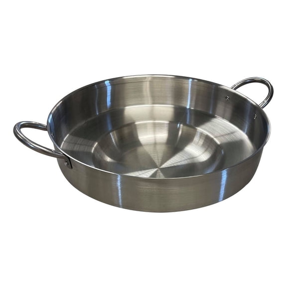 23" Stainless Steel Comal Frying Griddle Pan Deep Fry Pan For Carnitas Panza