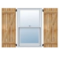 thumbnail image 1 of 23"W x 77"H TimberCraft Four 5 3/8" Boards Spaced Board-n-Batten Shutters w/Z-Bar, Rough Sawn Western Red Cedar (Per Pair), 1 of 13