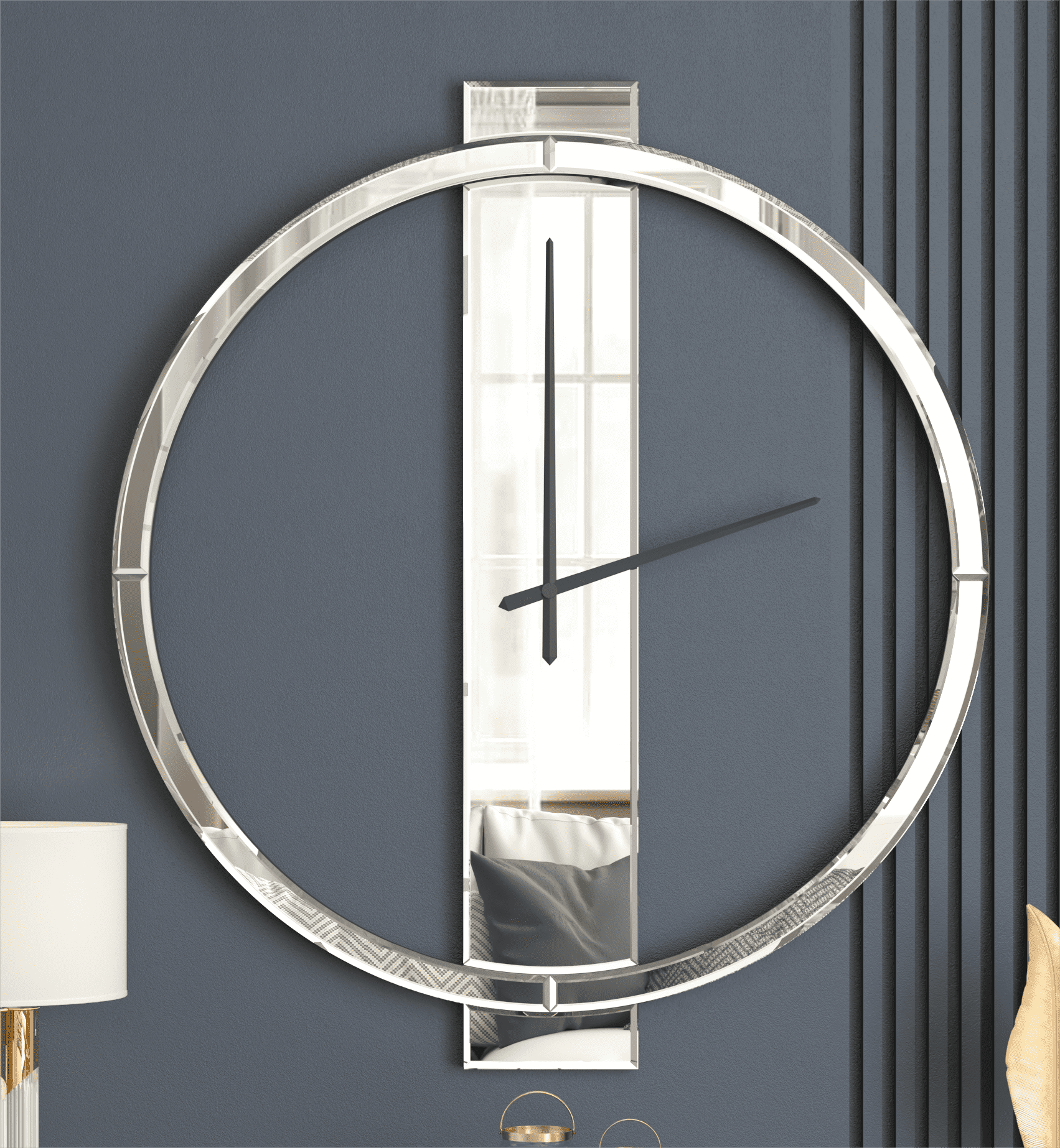 23" Wall Clock Decorative Large Clock for Living Room Decor Modern