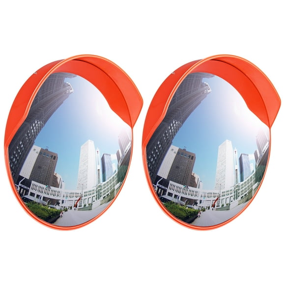 23" Wide Angle Convex Traffic Mirror Garage Warehouse Blind Spot Corner 2 Packs Safety Corner Road Parking Assistant