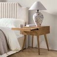 thumbnail image 1 of 23" Wooden End Table with Charging Station and Tray Modern for Living Room Seadrift, 1 of 8