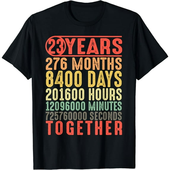 23 Year 23rd Wedding Anniversary for Her Him Couple T-Shirt