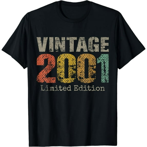 23 Year Old Gifts Vintage 2001 Limited Edition 23rd Birthday T-Shirt