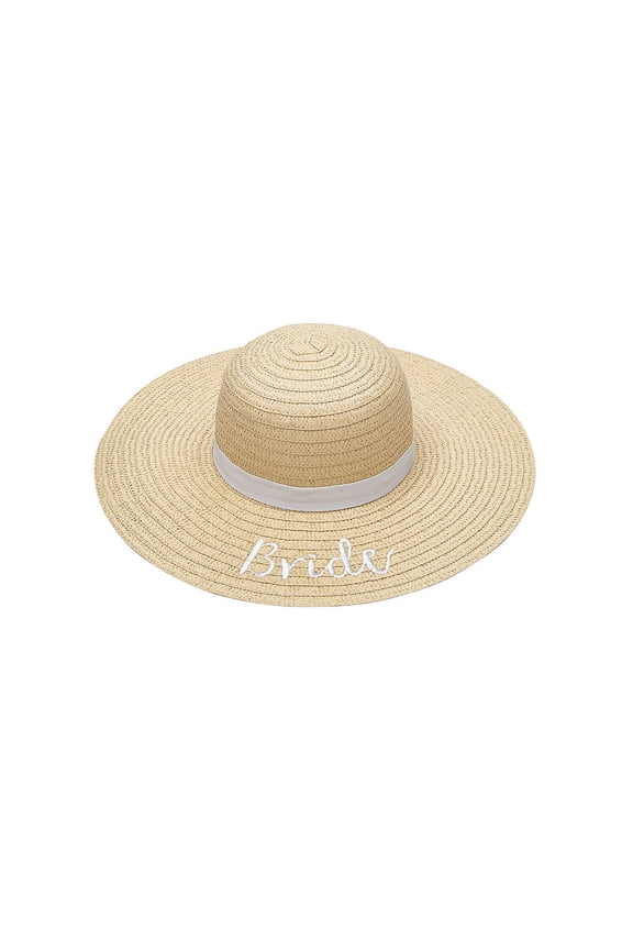 23" circ. Bride's Wedding Reception & Shower Straw Sun Hat