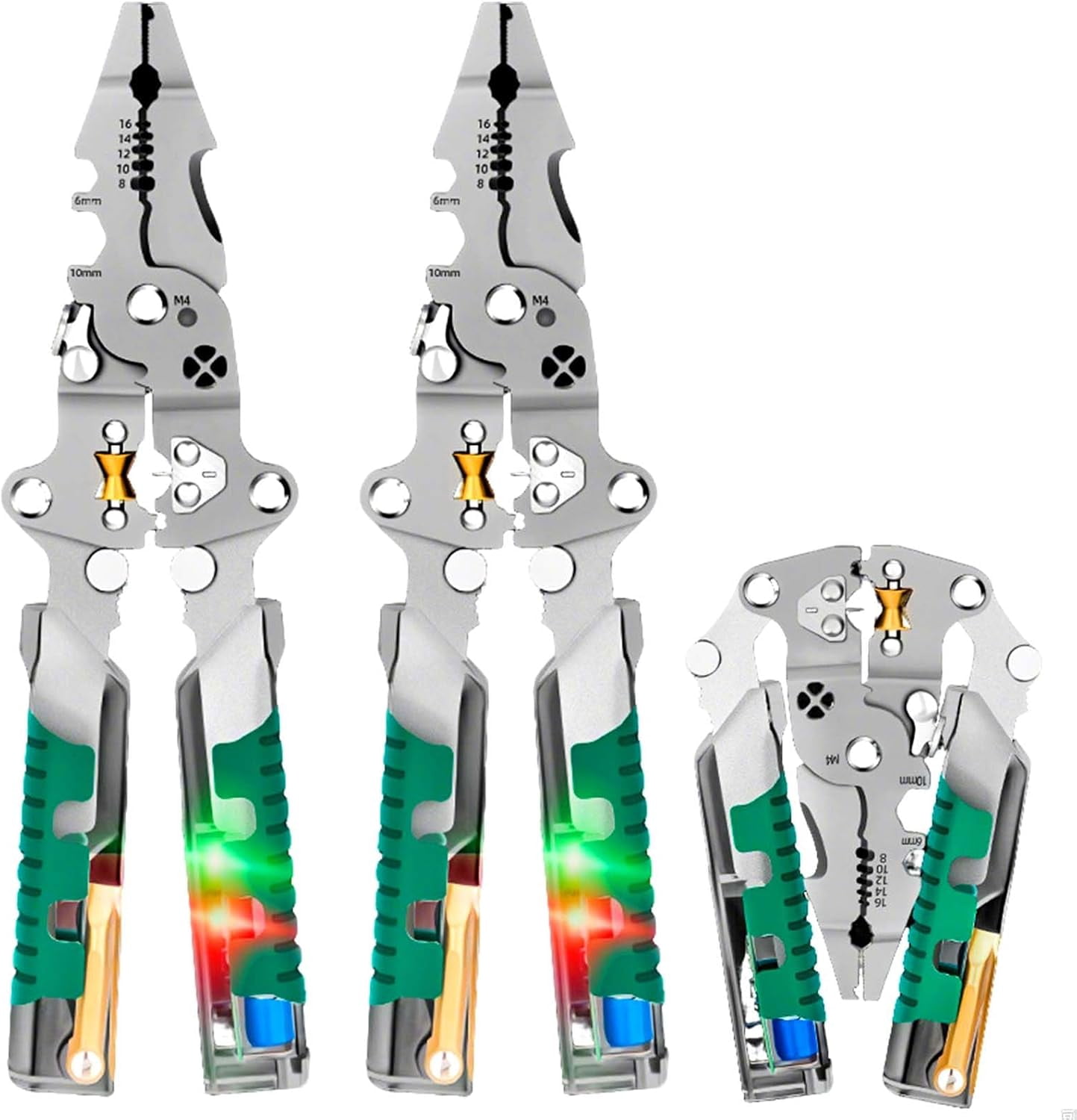 23-in-1 Folding Wire Stripper Pliers, 2026 Upgrade Multifunctional Tool with Voltage Detector, Crimper & Stylus Screwdriver for Cutting, Stripping & Pulling Wires