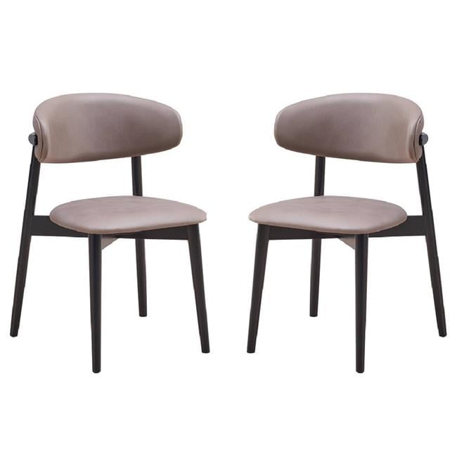 Anae 23" Gray Microfiber Upholstered Side Chair Set