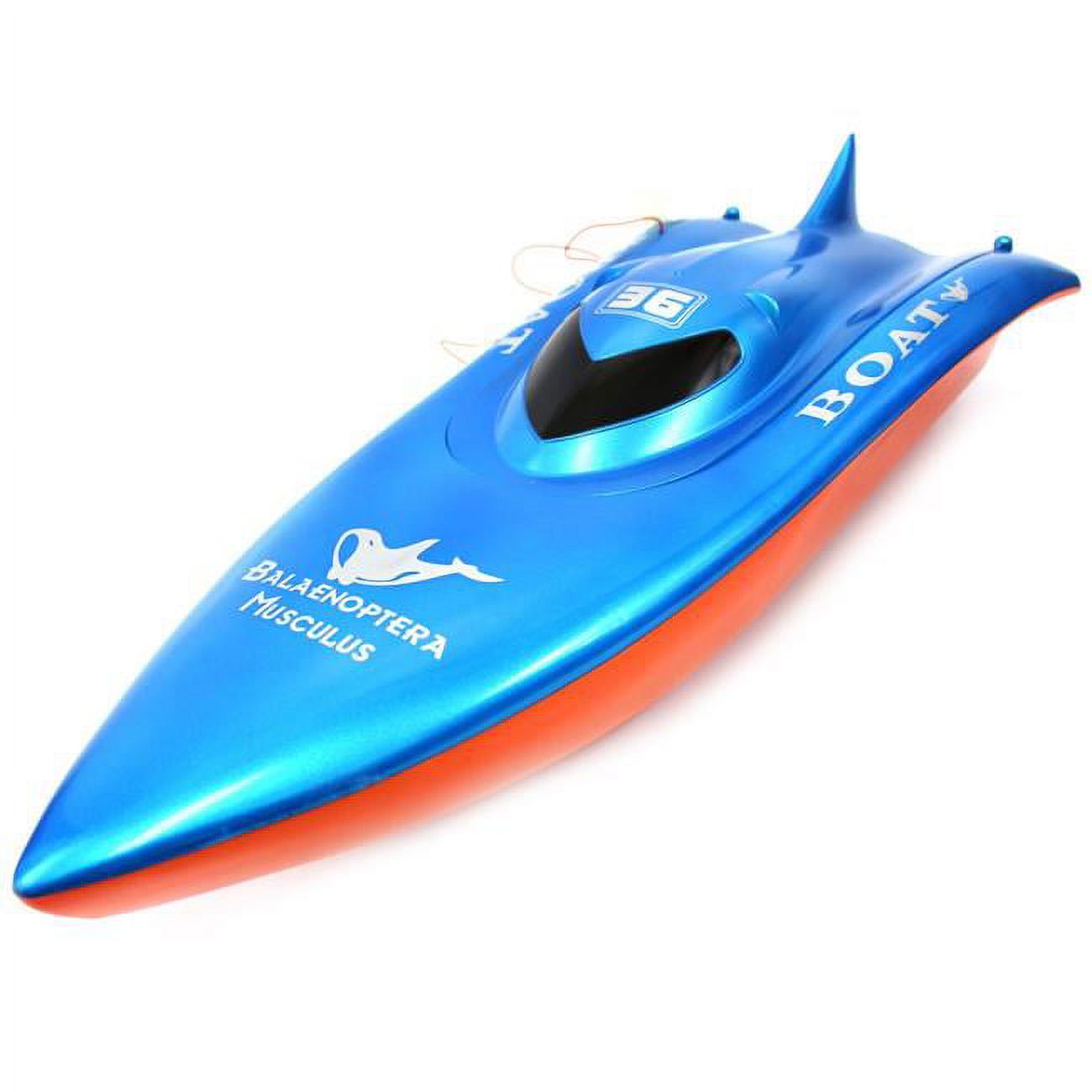 23 in. Balaenoptera Musculus Racing Boat Toy - Red & Blue - Walmart.com