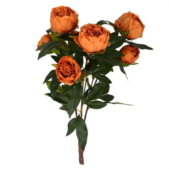 23 in. Coffee Peony Bush with 6 Flowers