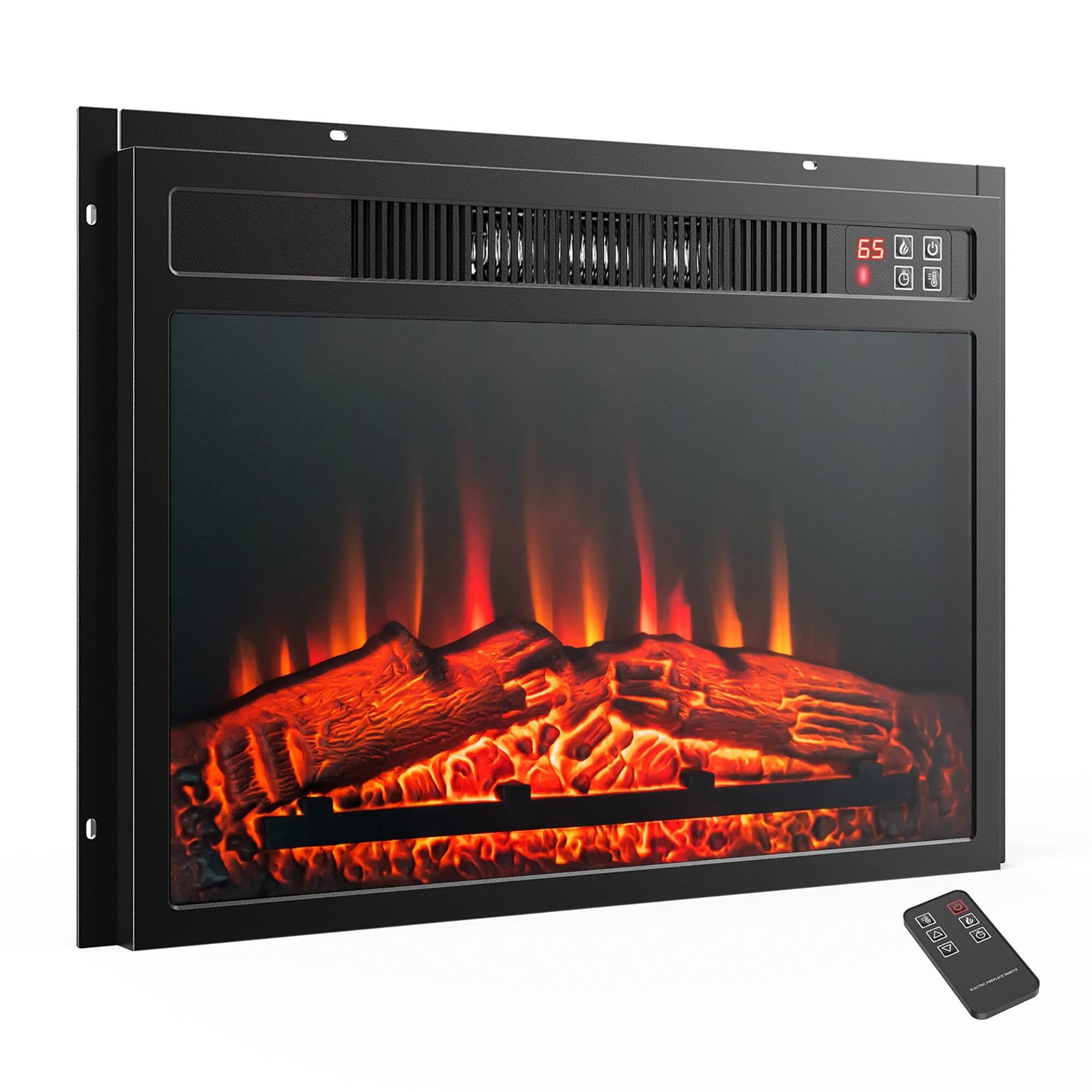 23 in Electric Fireplace Insert Recessed Fireplace with Remote Control