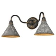 thumbnail image 1 of 23 in. Jasper 2 Light Antique Black Iron Bath Vanity Fixture Wall Light, 1 of 1